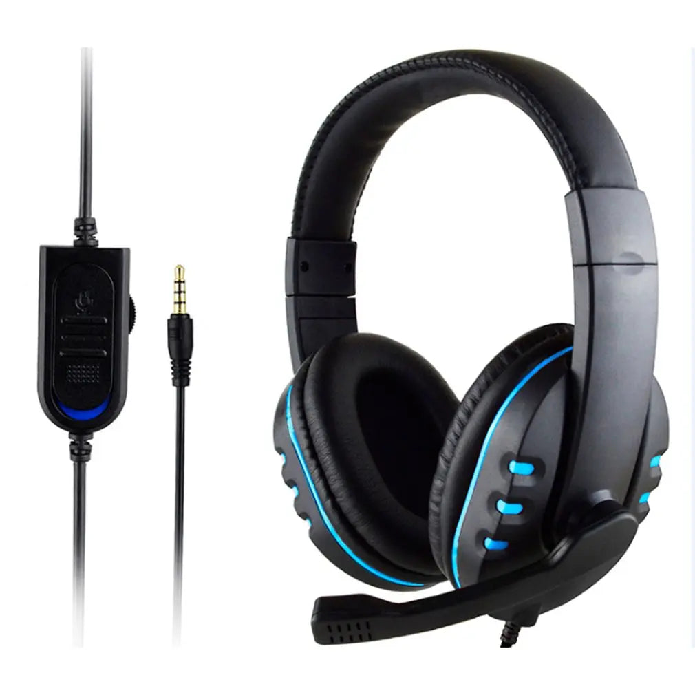 3.5mm Wired Gaming Headset with Microphone for PS4, PC & Laptop, Stereo Gaming Headphones with Noise Cancelling Mic, Over-Ear Wired Gaming Headset