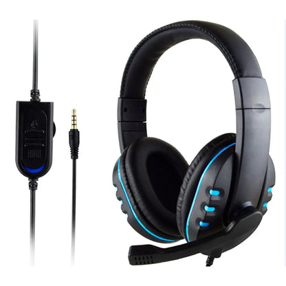 3.5mm Wired Gaming Headset with Microphone for PS4, PC & Laptop, Stereo Gaming Headphones with Noise Cancelling Mic, Over-Ear Wired Gaming Headset