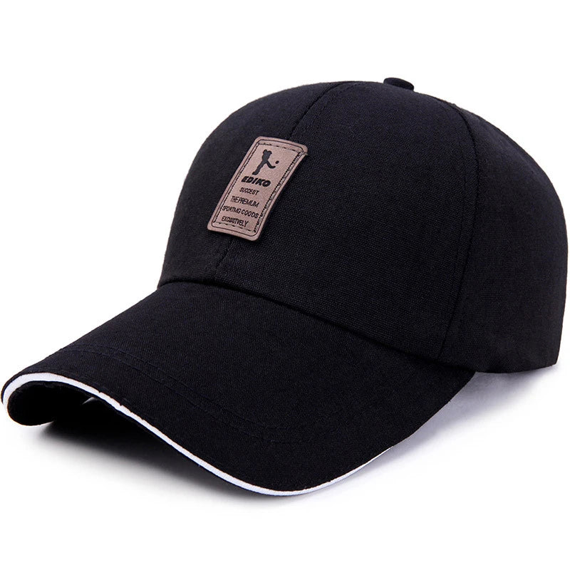 Spring Summer Baseball Cap Embroidered Canvas Sun Hat Outdoor Sports Cap Mens Hat for Fish Fashion Long-brimmed Golf cap 2022