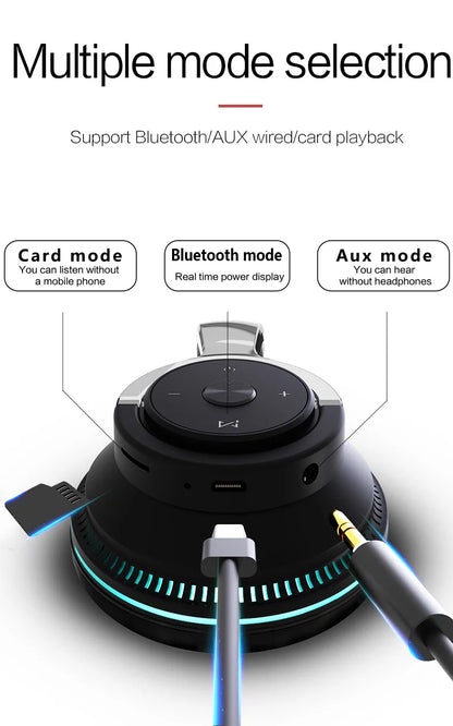 Bluetooth TV Headphones Wireless with Microphone, Noise Cancelling Stereo Headset with USB Adapter, Bluetooth 5.0 Foldable Bass Headphones for TV, Gaming & PC