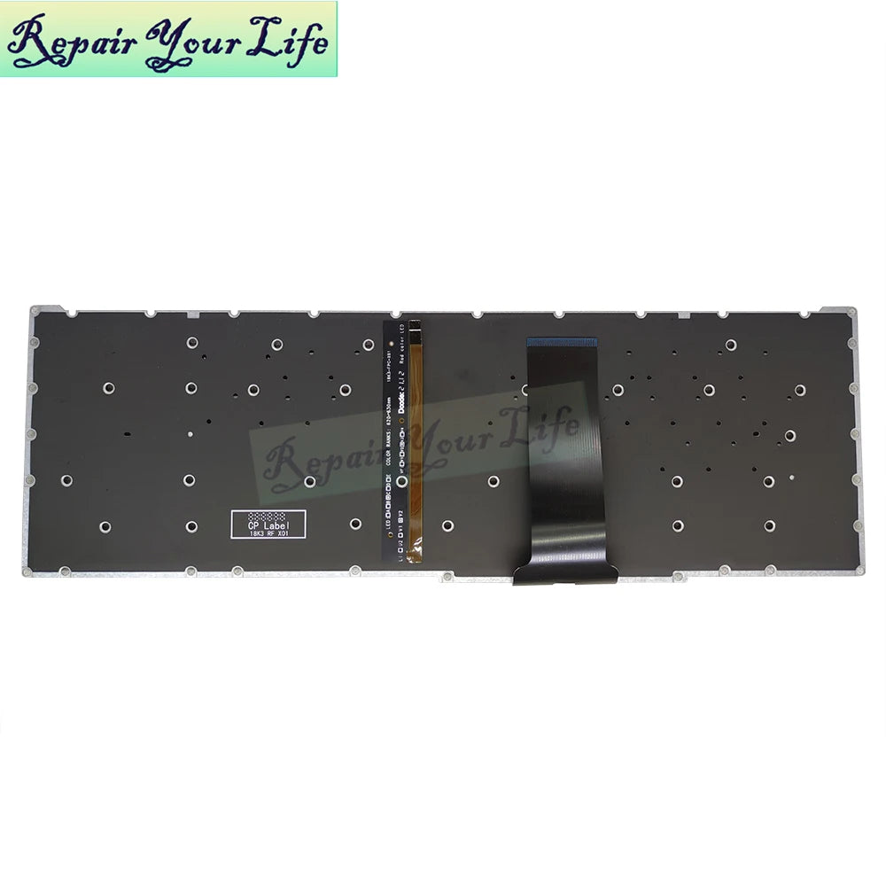 Teclado retroiluminado PT-BR Brazil US RU para Acer Nitro 5 AN515-54 AN515-43 AN517-52 AN517-51 AN517-54 AN715-51 Spain LA IT TR GR FR