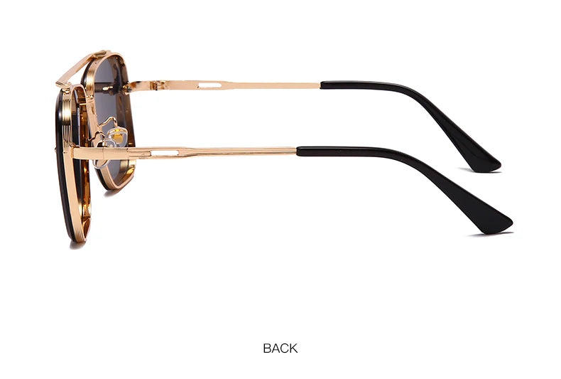 Classic Square Sunglasses Cool Men Vintage Luxury Brand Design Metal Sun Glasses Women Shades UV400 Oculos De Sol