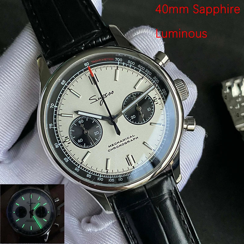 Limited Edition Official Pilot Mechanical Watch Chronograph ST19 Original Military 40MM Men Wristwatch Mechanical Panda Watches