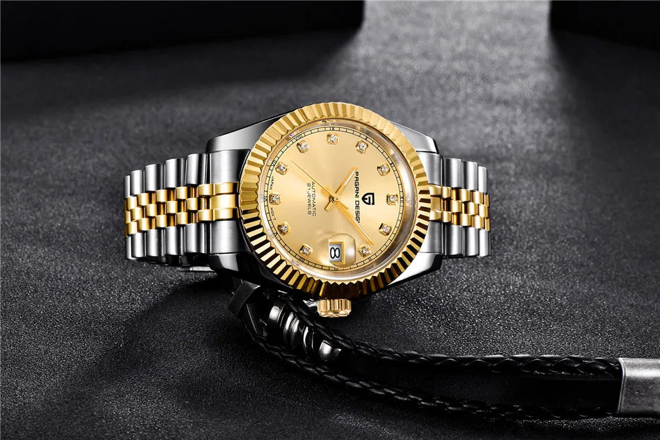 PAGANI DESIGN 40MM Men Mechanical Watch Top Luxury Japan movement Automatic Watch Sport Stainless Steel Waterproof Men Watches