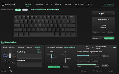 Akko MonsGeek FUN68 FUN60 PRO&MAX HE Magnetische Tastatur 60% 65% Gaming-Tastaturen Rapid Trigger 8K Custom Keyboard Gamer Esports