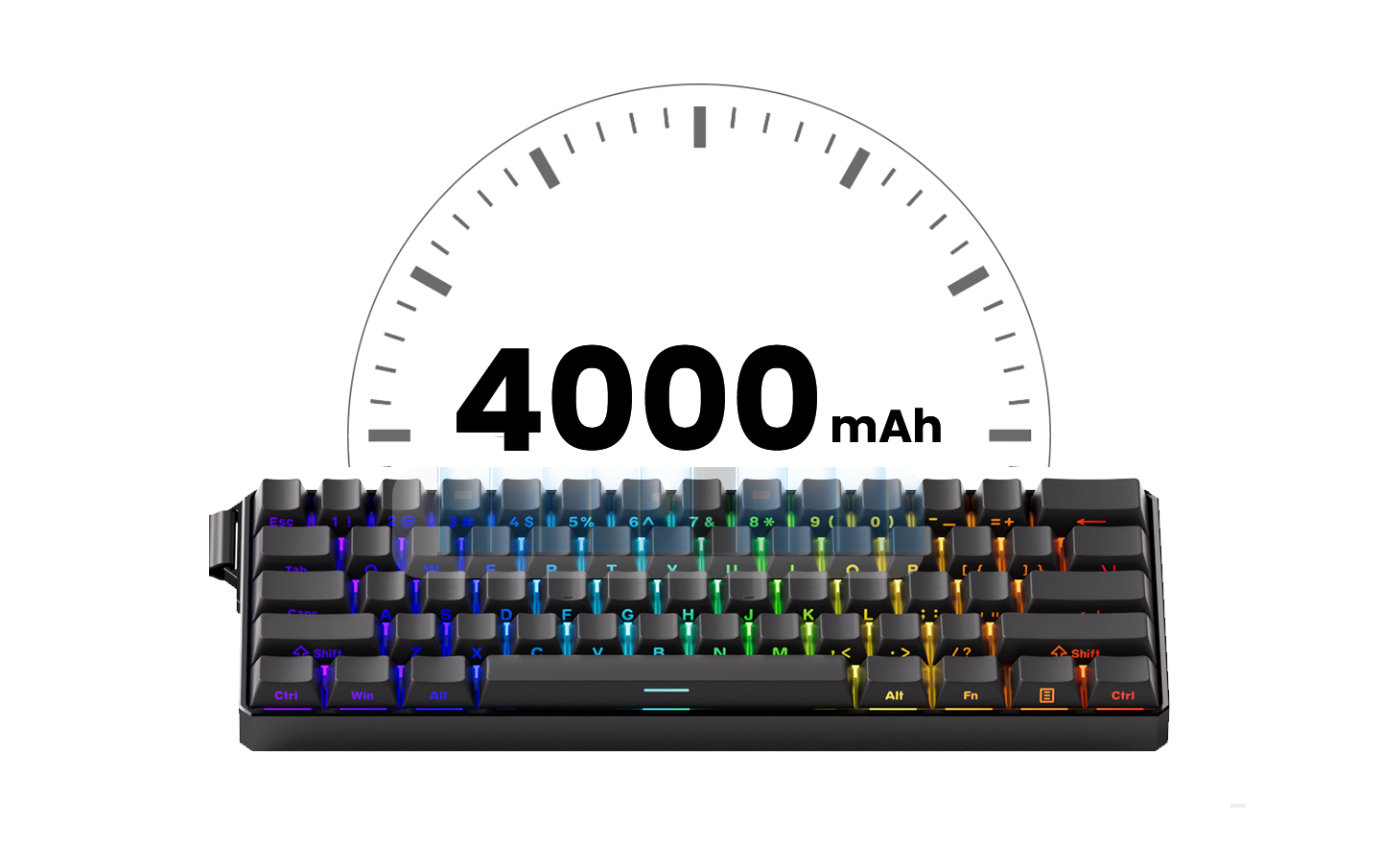Akko MonsGeek FUN60 Magnetic Switch Mechanical Keyboard 60% Gaming Keyboard with Rapid Trigger 0.01mm, 8K Polling Rate, ARGB, Custom Mechanical Keyboard