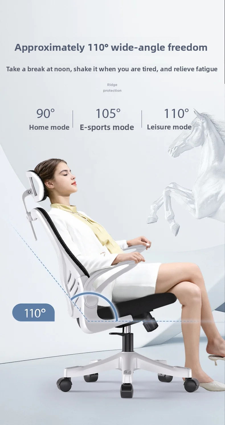 Ergonomic Office Chair Adjustable Computer Desk Chair with Lumbar Support, Mesh Executive Swivel Office Chair for Work, Study & Gaming