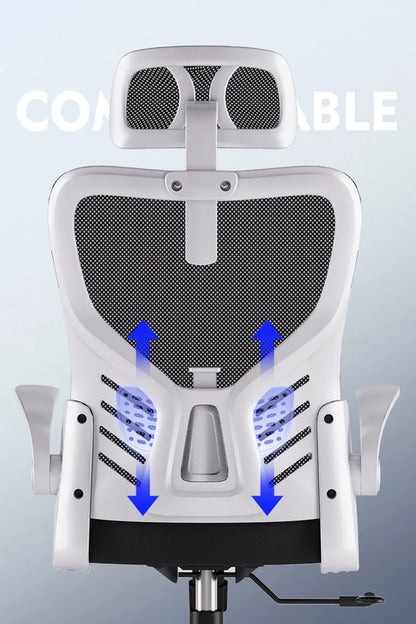 Ergonomic Office Chair Adjustable Computer Desk Chair with Lumbar Support, Mesh Executive Swivel Office Chair for Work, Study & Gaming