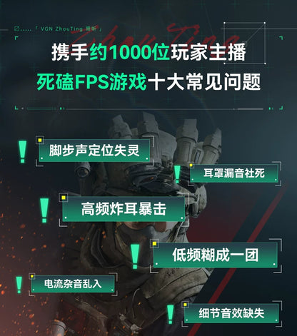 VGN Zhou Series Pro Max Over-Ear Gaming Headset, Delta Game Noise-Canceling, Four-Mode Wireless PC Bluetooth Headset