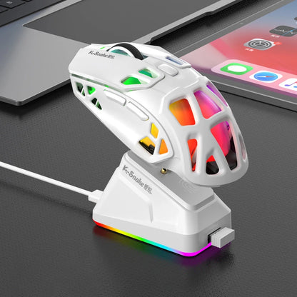 Lenovo X9Pro Tri-Mode Wireless Mouse with Bluetooth, 2.4G & Wired Connectivity, Magnetic Charging Dock, Rechargeable Gaming & Office Mouse