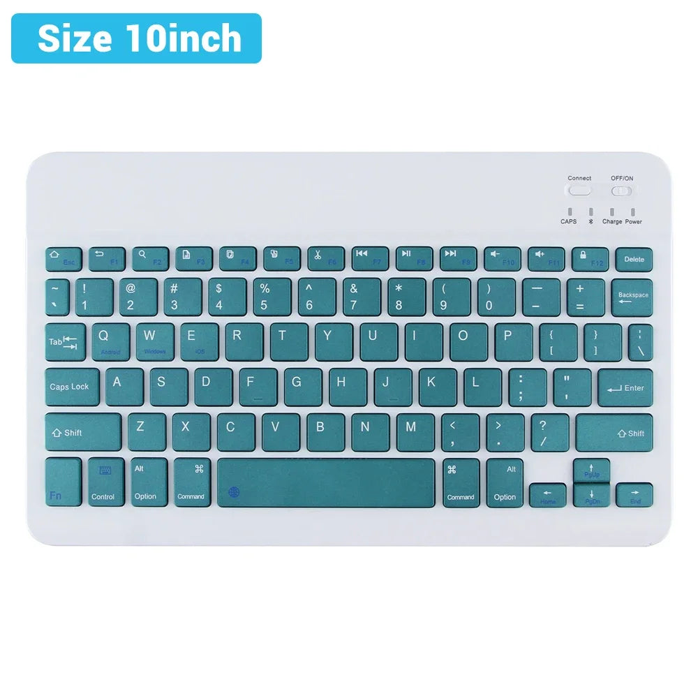 Spanish Russian Arabic Korean Portable 10 inch Wireless Keyboard and Keyboard set For iPad Samsung Tablet Laptop IOS Android