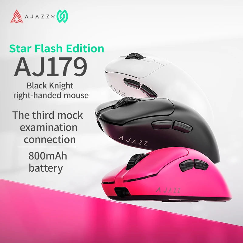 AJAZZ AJ179 NL trådlös mus Star Flash-version 3 lägen låg latens lång batteritid lätt anpassad kontors- och gamingmus