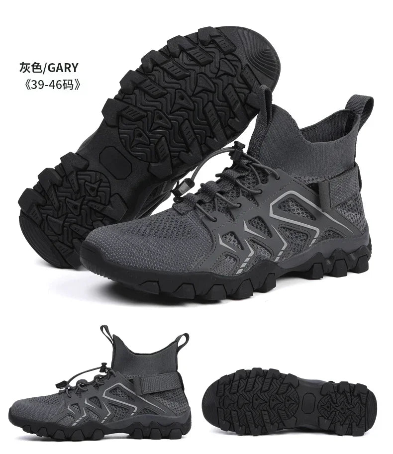 Chaussures unisexes respirantes à séchage rapide pour la pêche et les sports nautiques, bottes aquatiques d'été pour la pêche en amont, chaussures de plage antidérapantes pour femmes, à porter pieds nus