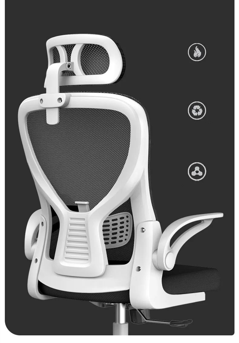 Bluesdeer-Chaise de bureau en maille réglable, chaise de travail à dossier haut, soutien lombaire, repos de sauna réglable, recommandé pour la maison