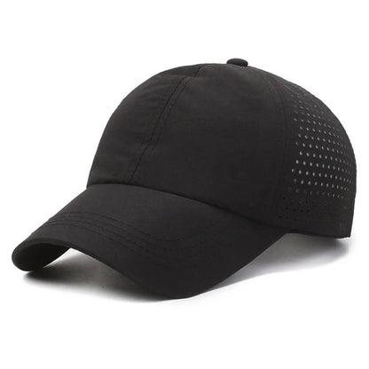 Snel drogende zonnepet voor dames, casual sportpet voor heren, grote maat baseballpet, 60-65 cm, verstelbare zonneklep, pet met klep