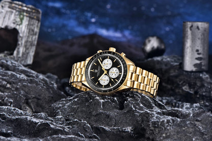 Relógio PAGANI DESIGN Moon – Cronógrafo de quartzo de luxo para homem, estilo desportivo, vidro de safira com tratamento antirreflexo, mostrador luminescente