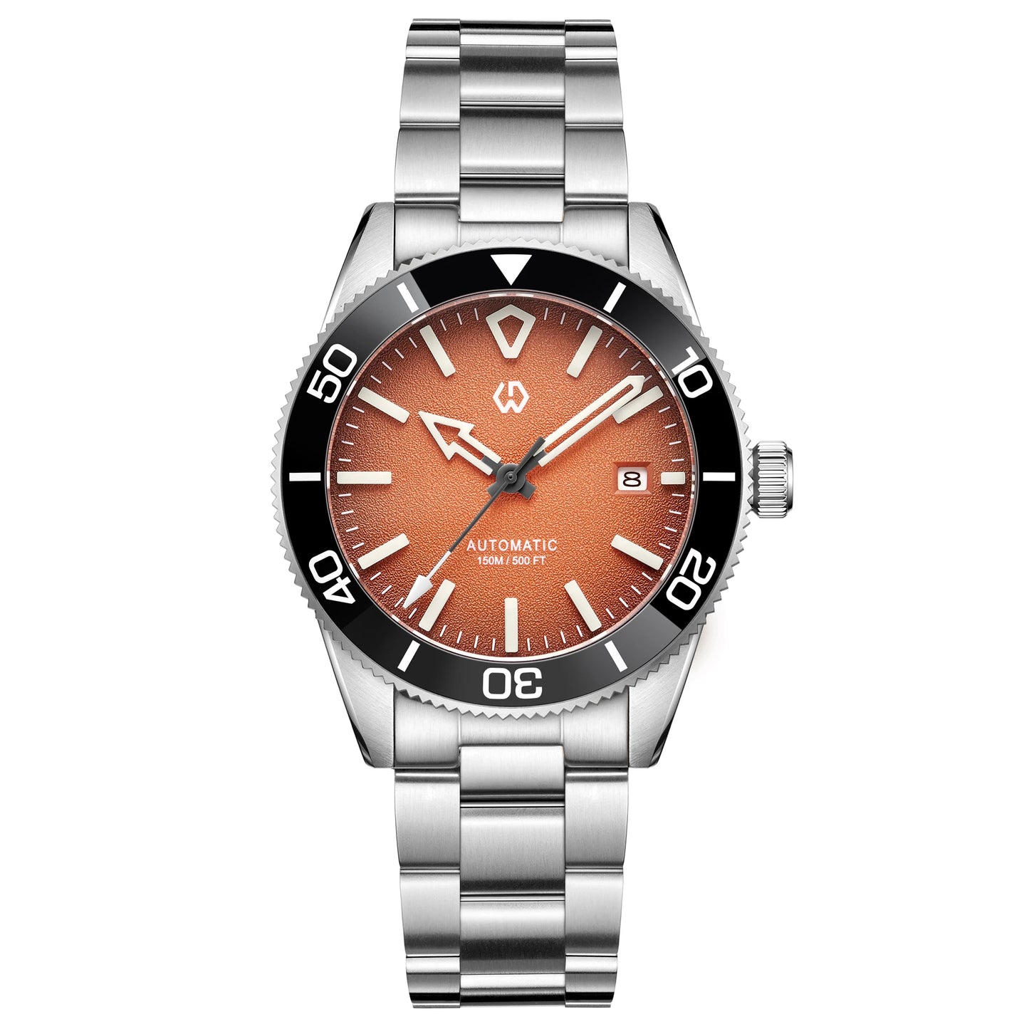 Upgraded Model Men's Automatic Watch Mechanical 3D Dimensional Luminous Watch Needle Ceramic Bezel 150 Meters Waterproof Diving