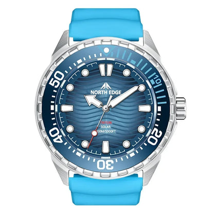 New NORTH EDGE 2026 New TRITON Solar Powered Dive Watch Men Luxury Quartz Watches for Men 316L Stainless Steel Case Waterproof 3