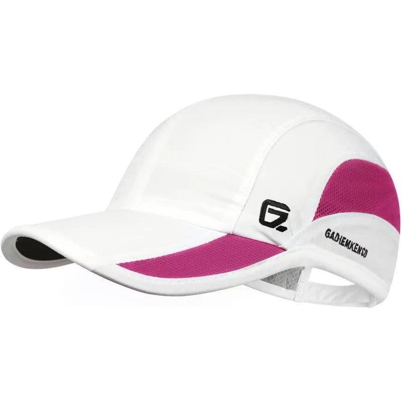 GADIEMKENSD Estate Uomo Sport Corsa Cappellino da baseball Uomo Golf Asciugatura rapida Donna Cappellino a rete con visiera e chiusura a scatto