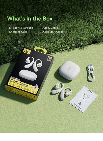 Baseus Eli Sport 2 Open-Ear Wireless Earphones Bluetooth 6.0 OWS Headphones Hi-Res with LDAC OWS Earphones Earhook Sport Earbuds