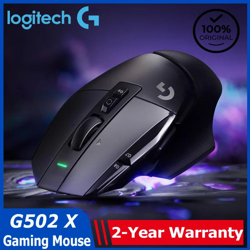 Logitech G502 X LIGHTSPEED Gaming Mouse Wireless, HERO 25K Sensor, LIGHTFORCE Hybrid Optical-Mechanical Switches, RGB Gaming Mouse for PC
