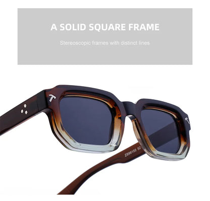 Polarized Square Sunglasses Men 2026 Luxury Brand Designer New Fashion Rectangle Sun Glasses For Women Driving Shades Eyewear