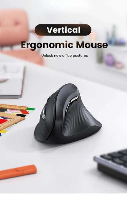 Draadloze muis Bluetooth 5.0 2.4G ergonomisch 4000DPI 6 stille knoppen voor MacBook, tablet, laptops, computer en pc