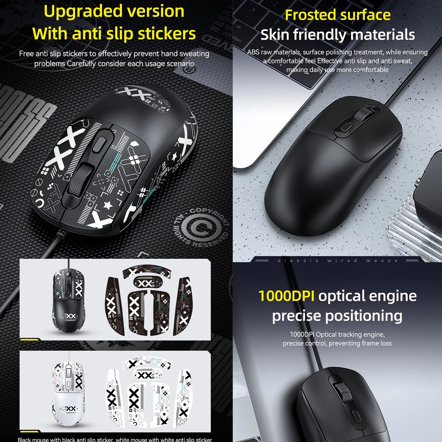 104 Keys Gaming Keyboard and Mouse Combo with RGB Backlit, All-Metal Panel Waterproof Light Up, USB Wired Computer Keyboards Gaming