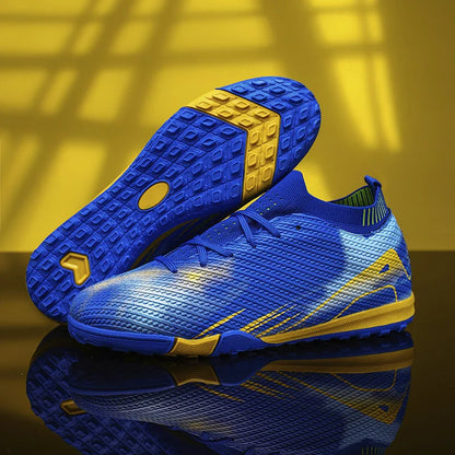 Scarpe da calcio professionali da uomo per attività all'aperto con suola in gomma, scarpe da allenamento resistenti e comode per adulti e adolescenti, scarpe da calcio antiscivolo