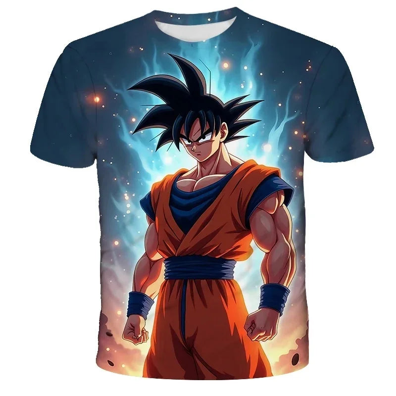 2026 Dragon Ball Z Graphic Print 3D Kids Summer Short Sleeve T-Shirt Top 2025 Hot Selling Cool Super Kids Adult T-Shirt Goku Y2k