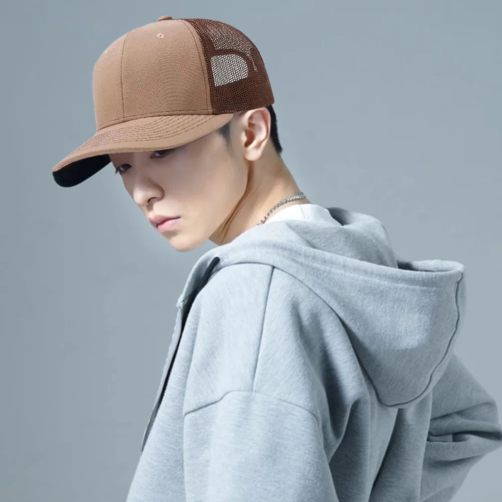 Cappellino da baseball estivo casual con stampa "Bull Head", visiera sportiva hip hop traspirante in rete, cappelli da sole regolabili per uomo e donna