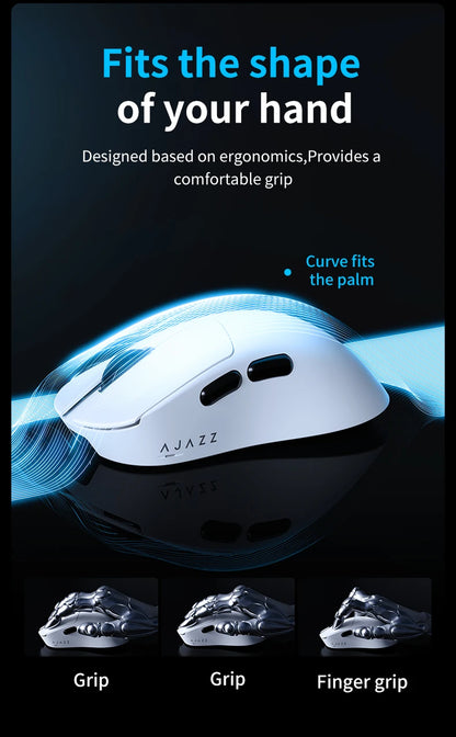 AJAZZ AJ179 V2 MAX tri-mode högerhänt mus, 56g lättviktsdesign, PAW3311-sensor, Huanuo Micro Switch, TelinkMicrochip