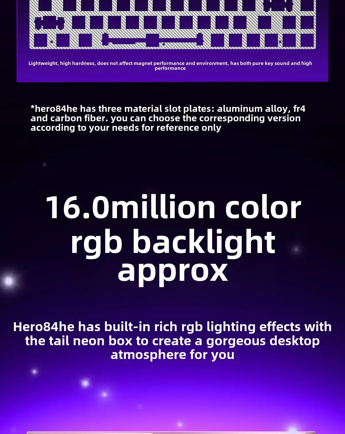 AULA HERO 84 HE Wired Mechanical Keyboard Music Rhythm RGB Gaming Keyboard 8K Return Magnetic Switch High Performance Keyboard
