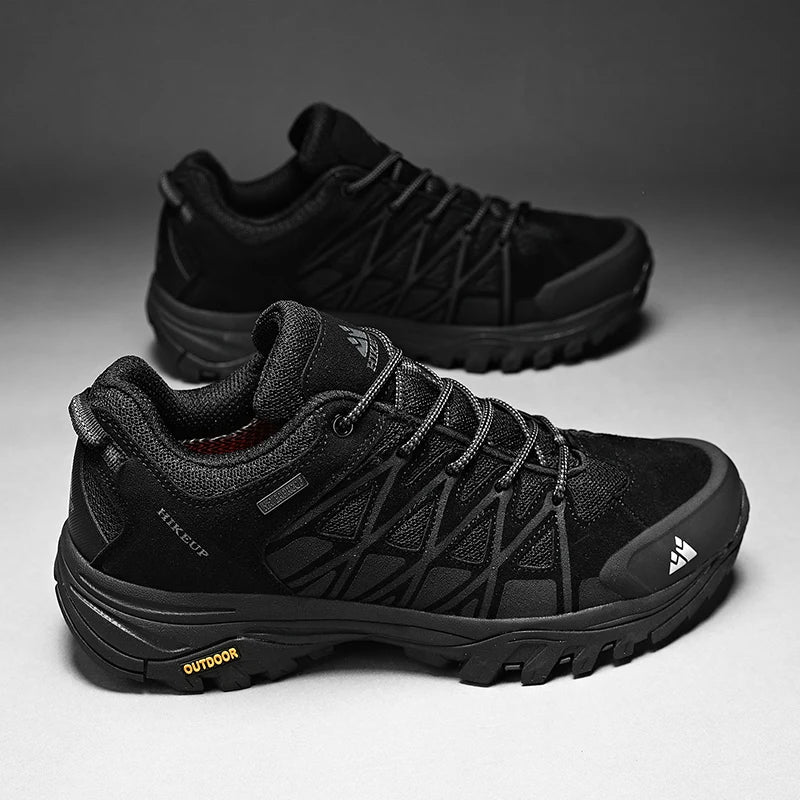 HIKEUP Fashion Outdoor Shoes Hiking Men's Sports Casual Mountain Trekking Boots Camping Sneakers for Men Non-slip Wear-resistant