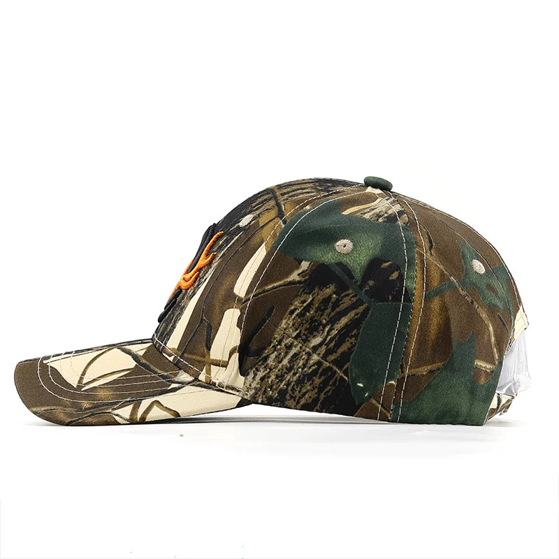 Antler Element Camouflage Baseball Cap, With Embroidery, Unlock New Experience of Outdoor Trendy Outfit