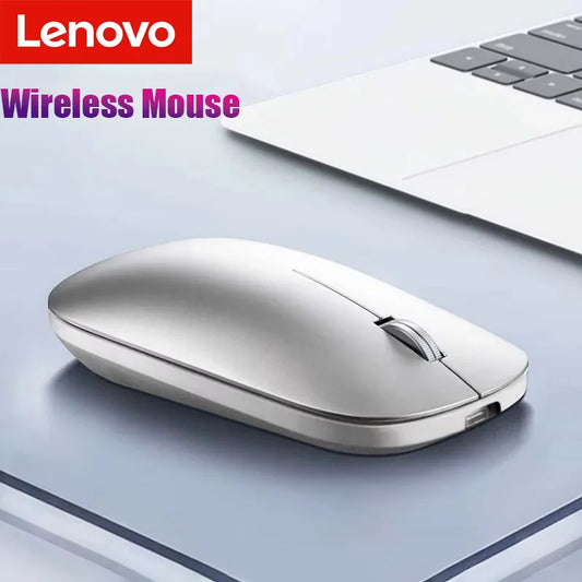 Lenovo Bluetooth Wireless Mouse Dual Mode 2.4G & Bluetooth 5.3, Type-C Rechargeable Silent Ergonomic Mouse with Adjustable DPI for Laptop & Office