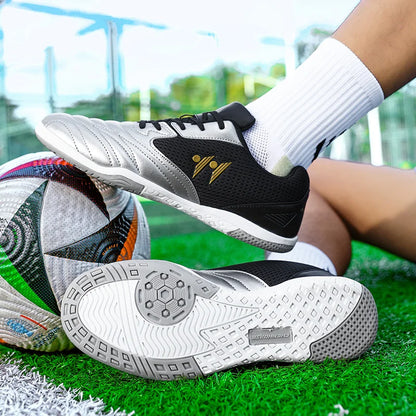 Nouvelles Chaussures de Football Montantes pour Hommes de Haute Qualité – Crampons Antidérapants pour Gazon et Futsal, Idéales pour Matchs en Salle et Sports de Plein Air – Meilleures Ventes