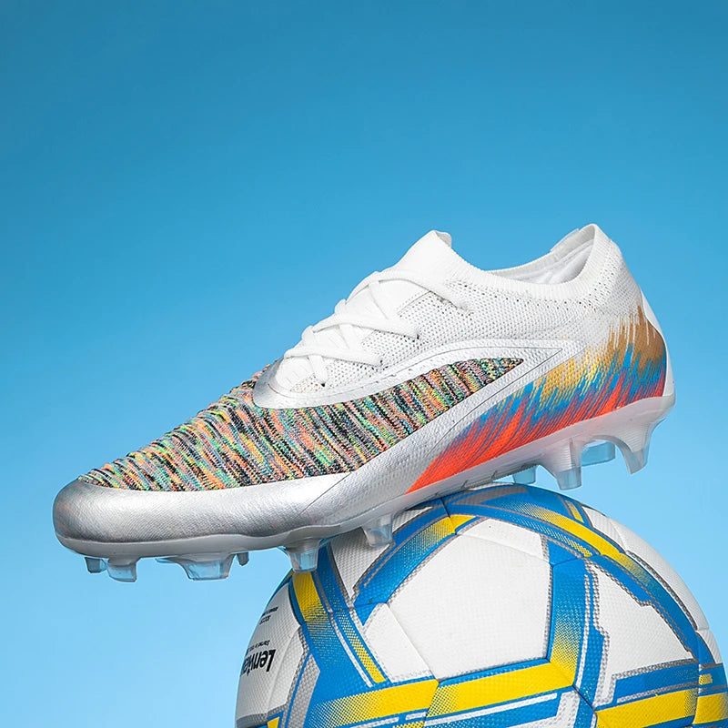 New Men's Football Boots Cleats Shoes Soccer Long Spikes FG Ultralight Training Soccer Shoes Non-Slip Outdoor Match Drop Shipping