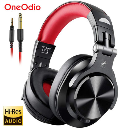 OneOdio A71 Wired Over Ear HiFi Studio DJ Headphones with Mic – Professional Monitoring Gaming Headset with Deep Bass