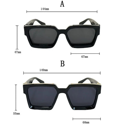 Millionaire Square Sunglasses For Men Retro Sunscreen Sunglasses Women Trendy And Fashionable Vintage Fashion Glasses Zonnebril