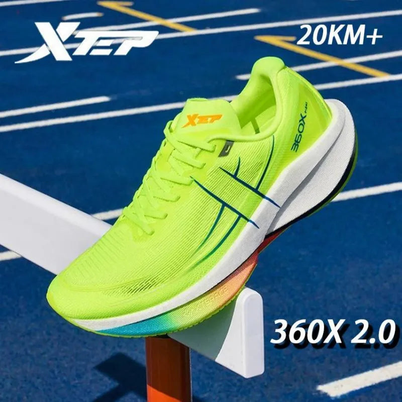 Xtep 360X 2.0 професионални маратонски обувки за бягане, мъжки състезателни обувки с карбонова плоча и омекотяване, спортни тренировъчни обувки 975219110035