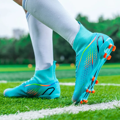MenOutdoor Football Boots Professional Training Soccer Shoes Soccer Cleats Turf Futsal Match Grass Unisex Non-slip Breathable