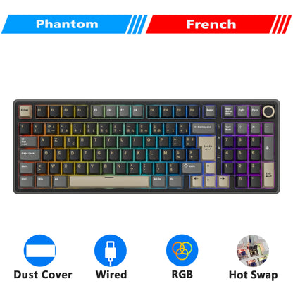 RK ROYAL KLUDGE R98Pro Gasket kabelgebundene mechanische Tastatur, 98 Tasten, RGB, Hot-Swap-fähig, abnehmbarer Button, Gaming-Tastatur mit PBT-Tastenkappen