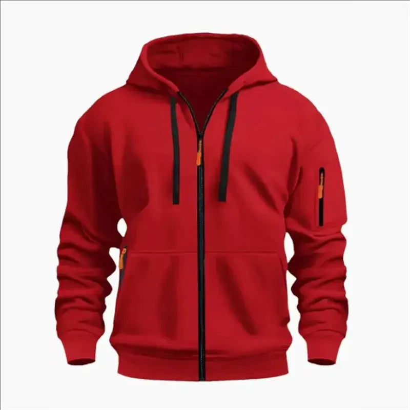 Produit gaming premium Fraquane, Men's Sweatshirts with Zipper Pockets Thin Solid Color Half Tracksuit Casual Outdoor Hooded Tracksuit Long Sleeves Jacket Coats
