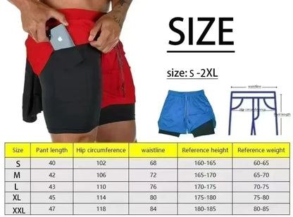 Summer Dragon Ball New Anime Men's and Women's Double-layer Shorts for Sports Combat Training, Breathable Quick Drying Loose Fit