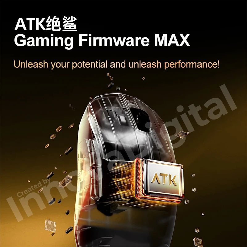 ATK Dragonfly A9 Ultimate безжична геймърска мишка A9 Air PAW3950, ултралека ергономична e-sports мишка за FPS геймъри, CSGO A9 Ultra