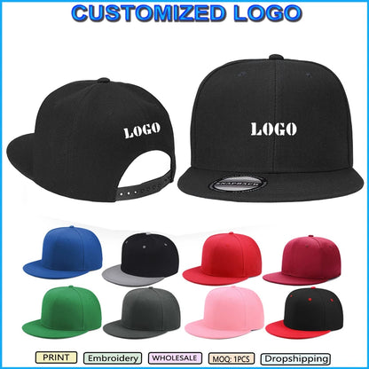 Cappellino da baseball a visiera piatta con logo personalizzato stampato o ricamato, cappellino unisex da esterno, cappellino hip hop "Dad Hat", gorras da uomo, cappellino street snapback