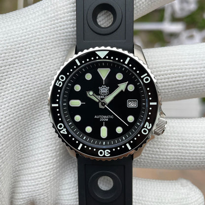 Mechanical Watch For Men STEELDIVE SD1973 Japan NH35 Automatic Movement Ceramic Bezel 200M Waterproof Classic Dive Small Abalone