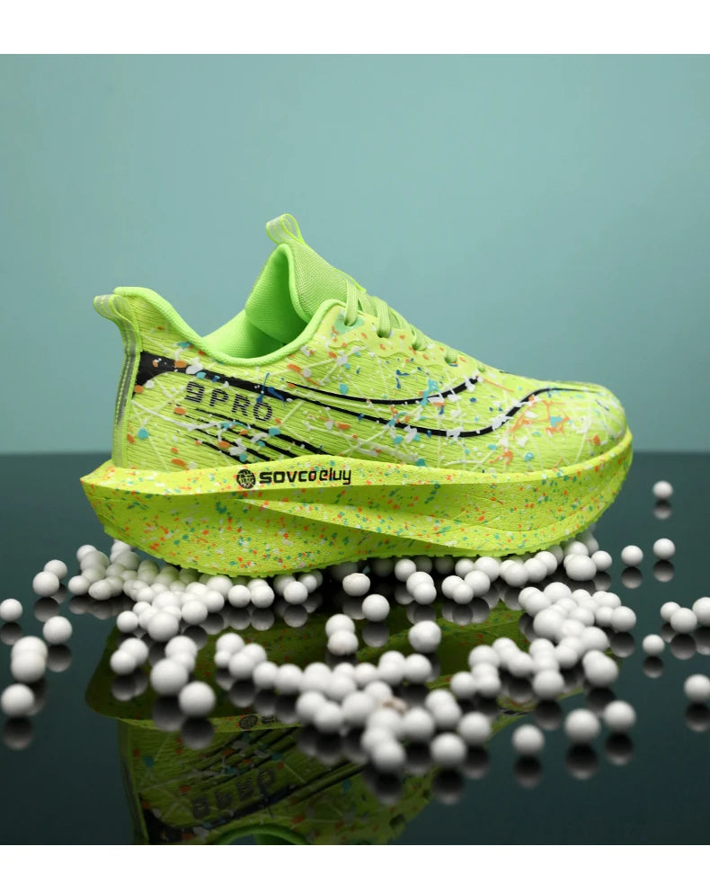 Men Running Shoes Carbon Board Marathon Cushion Mens Sports Breathable Lightweight Women Comfortable Athletic Nonskid Sneakers