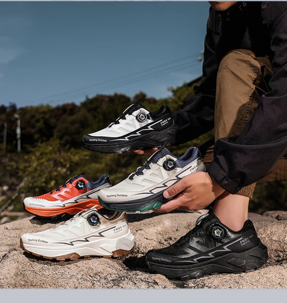 Men's Sneakers Casual Outdoor Anti-Slip Shock-Absorbing Versatile Off-Road Hiking Shoes, Comfortable Soft Sole Running Shoes for Men
